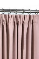Cali Pencil Pleat - Blush Pink Woven Thermal Blackout Curtains