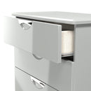 Camden 4 Drawer Deep Chest in Grey Gloss & Dusk Grey - Ready Assembled
