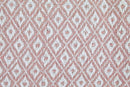 Casablanca - Scandi Woven Recycled Cotton Chair Sofa Setee Bed Throw Over Blanket in Blush Pink