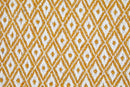 Casablanca - Scandi Woven Recycled Ochre Cotton Chair Sofa Setee Bed Throw Over Blanket