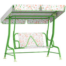 AIYAPLAY Kids Garden Swing Chair, Swing Seat with Adjustable Canopy, Green