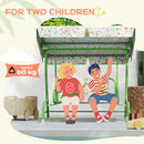 AIYAPLAY Kids Garden Swing Chair, Swing Seat with Adjustable Canopy, Green