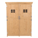Outsunny wooden Tool Shed - Natural