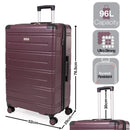 Pierre  Cardin Ultra Strong ABS Travel Case With 8 Spinner Wheels TSA Locks