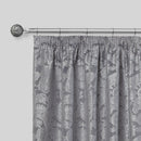 Cut Glass - Chrome Extendable Curtain Pole with Rings and Pair of End Finials