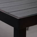 Outsunny Garden Dining Table for 8, Aluminium Frame for Patio, Natural