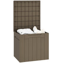 HOMCOM 107 L Plastic Storage Chest with Lock Hole and Handles