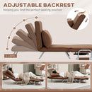 HOMCOM Single Folding 5 Position Convertible Sleeper Chair Bed