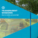 Outsunny Camping Windbreaks with Clear Windows and Carry Bag, 725 x 140cm