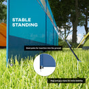 Outsunny Camping Windbreaks with Clear Windows and Carry Bag, 725 x 140cm