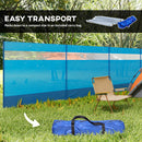 Outsunny Camping Windbreaks with Clear Windows and Carry Bag, 725 x 140cm