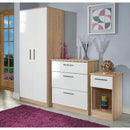 Copenhagen Ready Assembled Dressing Table  - White Matt & Oak