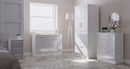 Copenhagen Ready Assembled Deep Chest of Drawers with 3 Drawers  - Grey Matt & White
