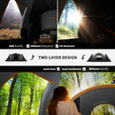 Outsunny Outdoor  Camping Tent For 5-6 W/ Bag, Fibreglass & Steel Frame