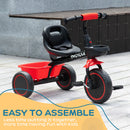 AIYAPLAY Kids Red Trike For 2 To 5 Years With Adjustable Seat, Baskets