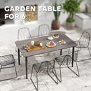 Outsunny Garden Table with Rust Resistant Metal Frame