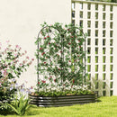Outsunny Set of 2 Metal Garden Trellis, Outdoor Trellis Panels, 150 x 50 cm