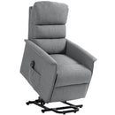 HOMCOM Grey Power Lift Recliner Electric Reclining Chair With Remote