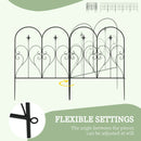 Outsunny 5PCs Decorative Garden Fencing 32in x 10ft Metal Border Edging