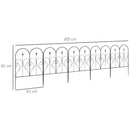 Outsunny 5PCs Decorative Garden Fencing 32in x 10ft Metal Border Edging