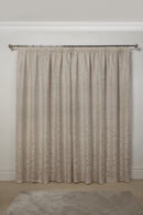 Duchess - Lined Pencil Pleat Jacquard Curtains in Cream