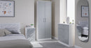 Denver Ready Assembled 3 Piece Bedroom Furniture Set - Grey & White