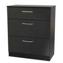 Denver Ready Assembled Chest Of Drawers with 3 Drawers - Black