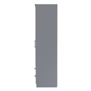 Denver Grey Ready Assembled Wardrobe with 2 Doors and 2 Drawers with Mirror
