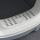 PawHut Cat Litter Box, Hooded Cat Litter Tray with Lid, Scoop, Grey