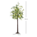 HOMCOM 180cm Olive Tree Light w/ 300 Warm White LED Lights Artificial Tree