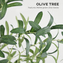 HOMCOM 180cm Olive Tree Light w/ 300 Warm White LED Lights Artificial Tree