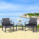Outsunny Rattan Bistro Set - Grey