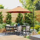 Outsunny 2.5M Offset Roma Patio Umbrella W/ 360° Rotation
