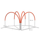 PawHut Dog Agility Equipment Set with 4 PCS Weave Pole, Orange