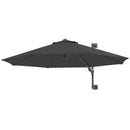 Outsunny Sun Parasol with Vent, Wall Umbrella for Patio, Garden, Pool, Grey