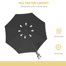 Outsunny Sun Parasol with Vent, Wall Umbrella for Patio, Garden, Pool, Grey