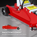 HOMCOM Hydraulic Low Profile Jack 8-38cm 2.5 Ton Racing Car Jack Kit, Red