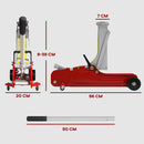 HOMCOM Hydraulic Low Profile Jack 8-38cm 2.5 Ton Racing Car Jack Kit, Red