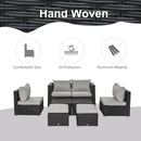 Outsunny  Rattan 8pc Sofa  set -  Black