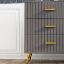 HOMCOM Bedroom Chest of Drawers, 3-Drawer Dresser with Aluminium Legs