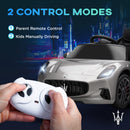 AIYAPLAY 12V Maserati Gran Turismo Folgore Lincesed Kids Electric Car, Grey