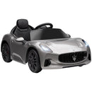 AIYAPLAY 12V Maserati Gran Turismo Folgore Lincesed Kids Electric Car, Grey