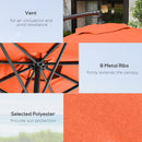 Outsunny 3(m) Cantilever Parasol Banana Umbrella w/ Crank