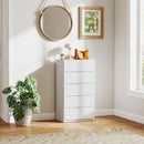 HOMCOM Bedroom Chest Of Drawers, 5 Drawers Dresser, Drawer Unit, White