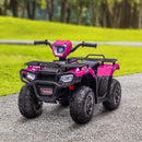 HOMCOM 12V Kids Quad Bike for Ages 3-5 Years - Pink