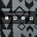 Outsunny Reversible Waterproof Outdoor Rug W/ Carry Bag, 182 X 274cm, Black