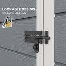 Outsunny 5' x 3' Garden Shed w/ Floor, Lockable Door, Window and Vent, Grey