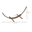 Outsunny 3(m) Wooden Hammock Stand for Garden, Patio, Brown