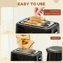 HOMCOM 1.5L 3000W Fast Boil Electric Kettle and 2 Slice Toaster Set