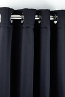 Cali Eyelet - Woven Thermal Blackout Eyelet Curtains in Black